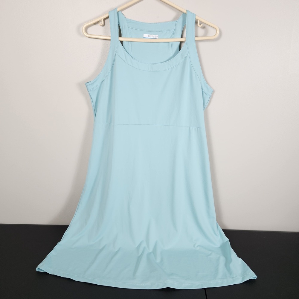 Columbia Sportswear Women Light Blue Racerback Athletic Dress L
